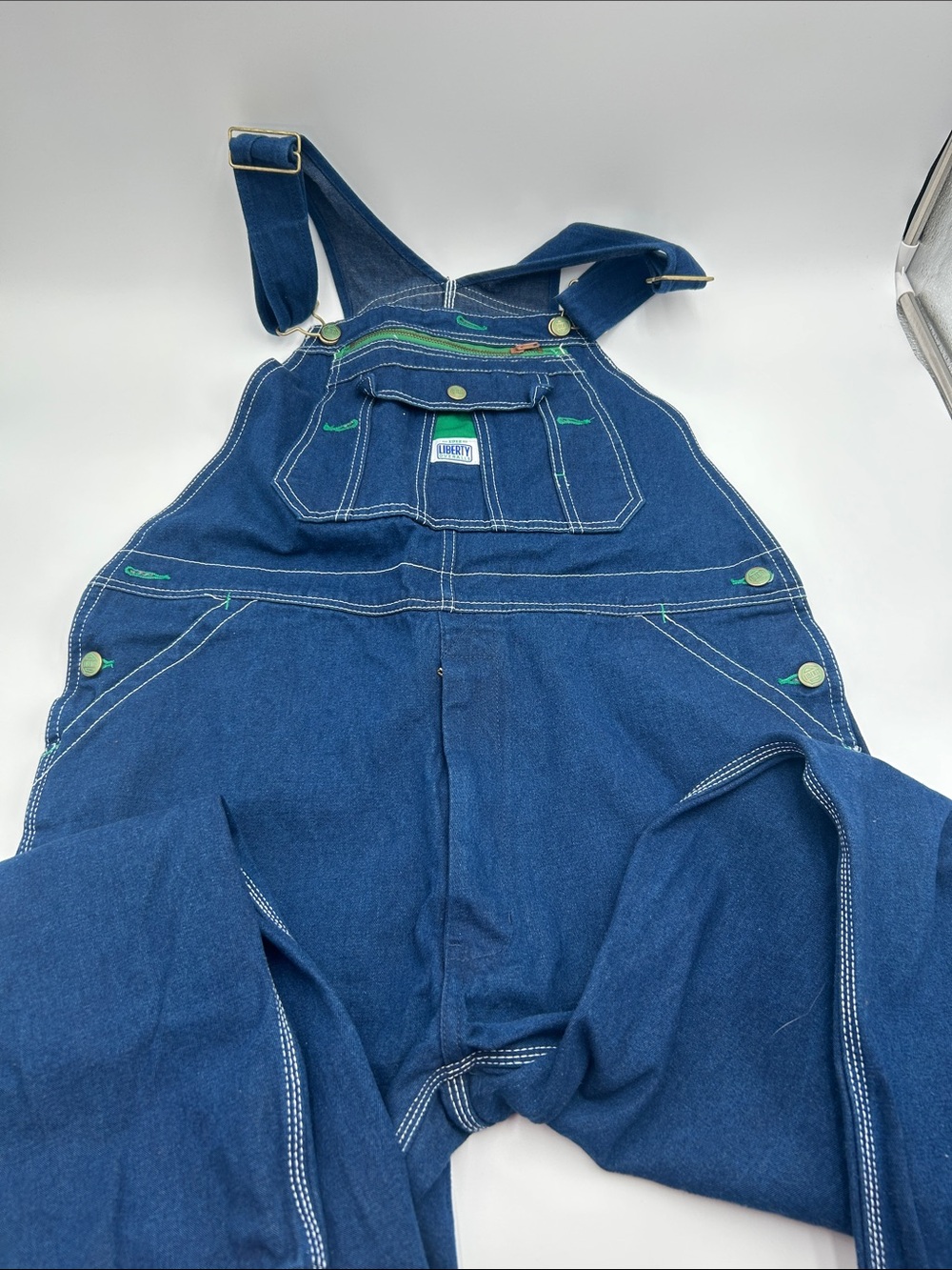 liberty Unisex  Dark Blue Denim Relaxed Overalls 36x30